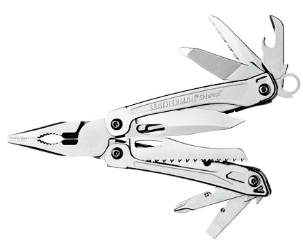 Мультитулы  Leatherman Sidekick. Выбор пал на эту модель по причинам весьма объективным &mdash; средняя цена, отличный набор инструментов, включая ножовку, что отличает этот мультитул от более популярной модели Wingman. В быту &laquo;вингмэн&raquo;, конечно, удобнее, но в полях, так сказать, &laquo;сайдкик&raquo; будет куда полезнее. Всего же модель содержит 14 жизненно необходимых инструментов. Leatherman оказался не случайно в нашем списке, ведь этот инструмент изначально и создавался для использования в разных ситуациях.